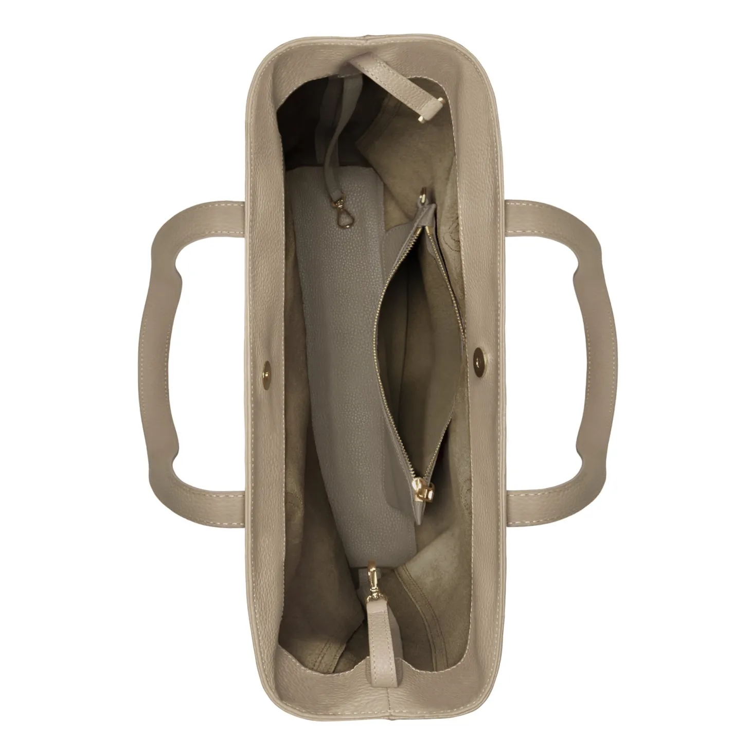 Isabel Bernard Honoré Francine taupe leren shopper van kalfsleer Cheap