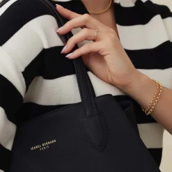 Isabel Bernard Honoré Francine zwarte leren shopper van kalfsleer Sale