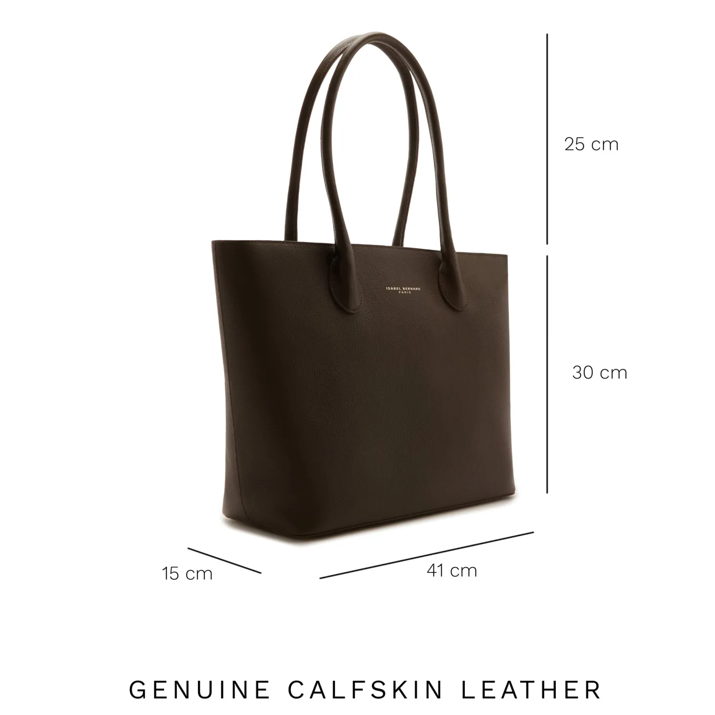 Isabel Bernard Honoré Lysanne bruine leren shopper van kalfsleer New