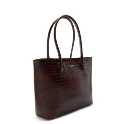 Isabel Bernard Honoré Lysanne croco bruine leren shopper van kalfsleer Cheap