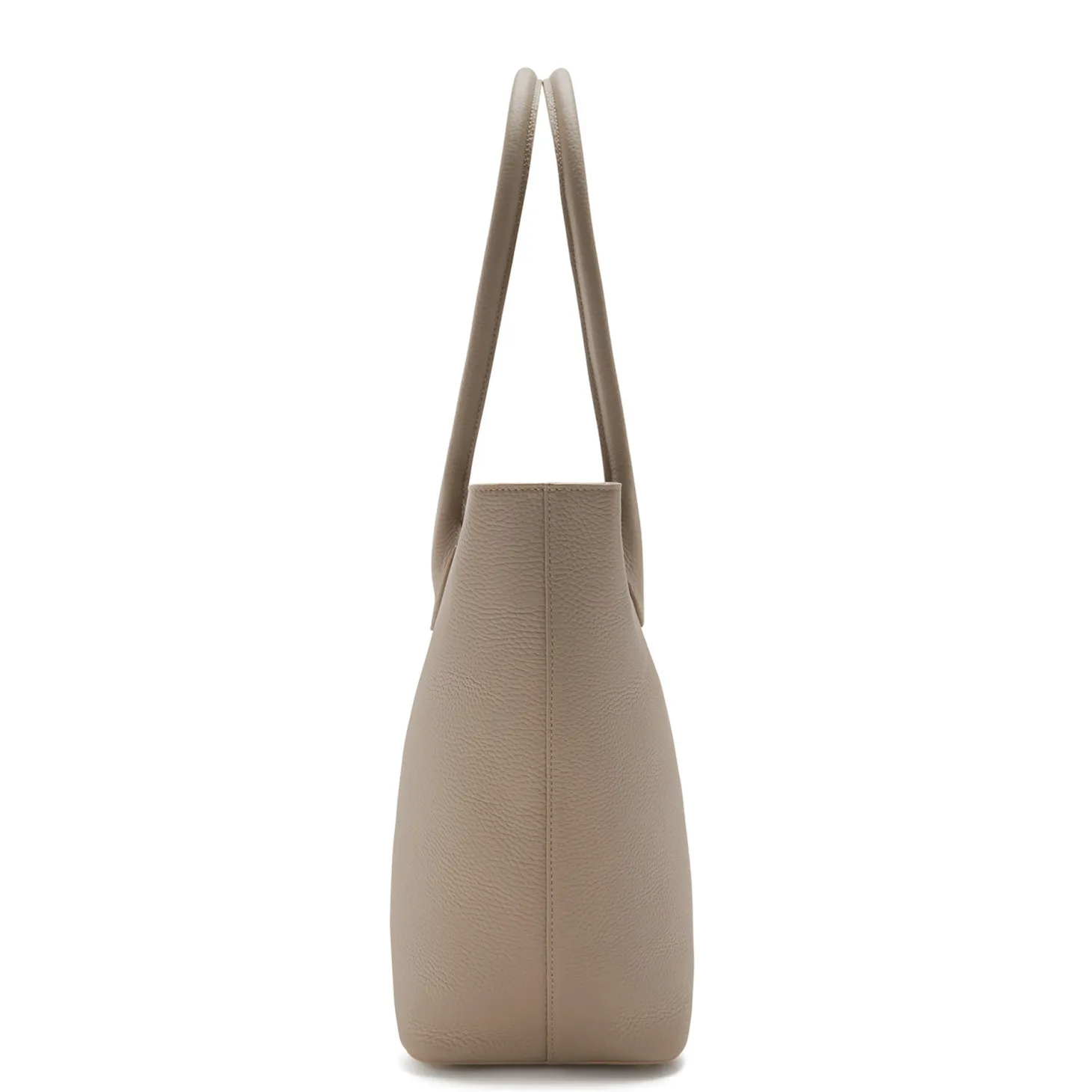 Isabel Bernard Honoré Lysanne taupe leren shopper van kalfsleer Outlet