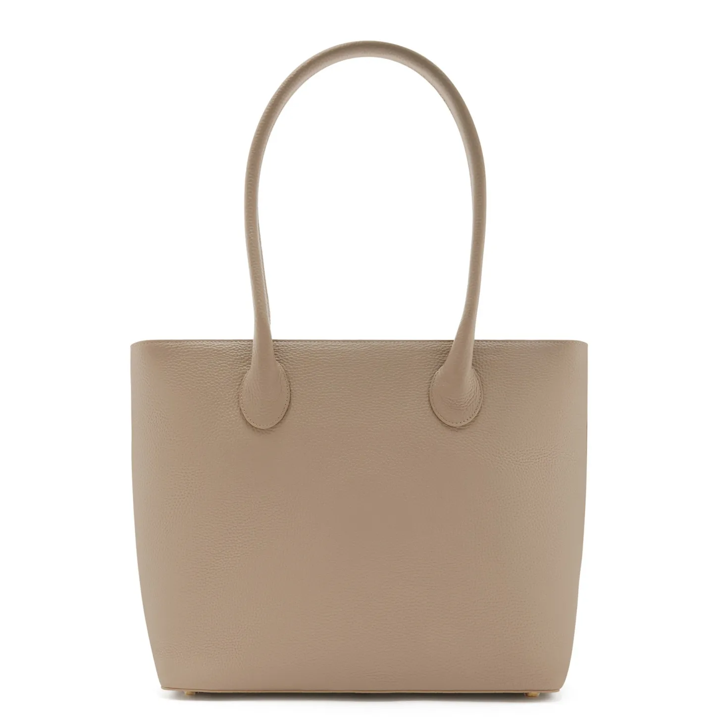 Isabel Bernard Honoré Lysanne taupe leren shopper van kalfsleer Outlet