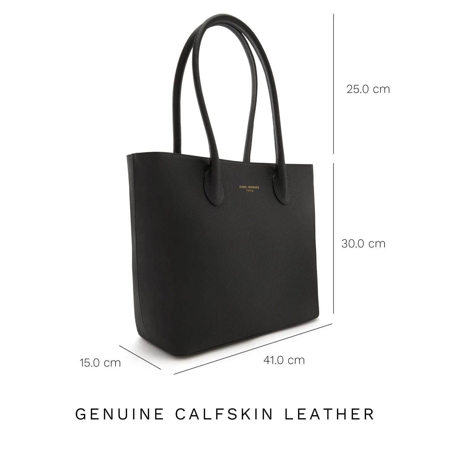 Isabel Bernard Honoré Lysanne zwarte leren shopper van kalfsleer Store