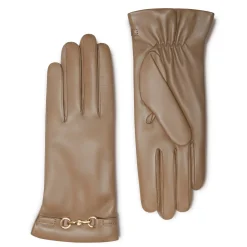 Isabel Bernard Honoré Marcelia taupe leren handschoenen van geitenleer Outlet