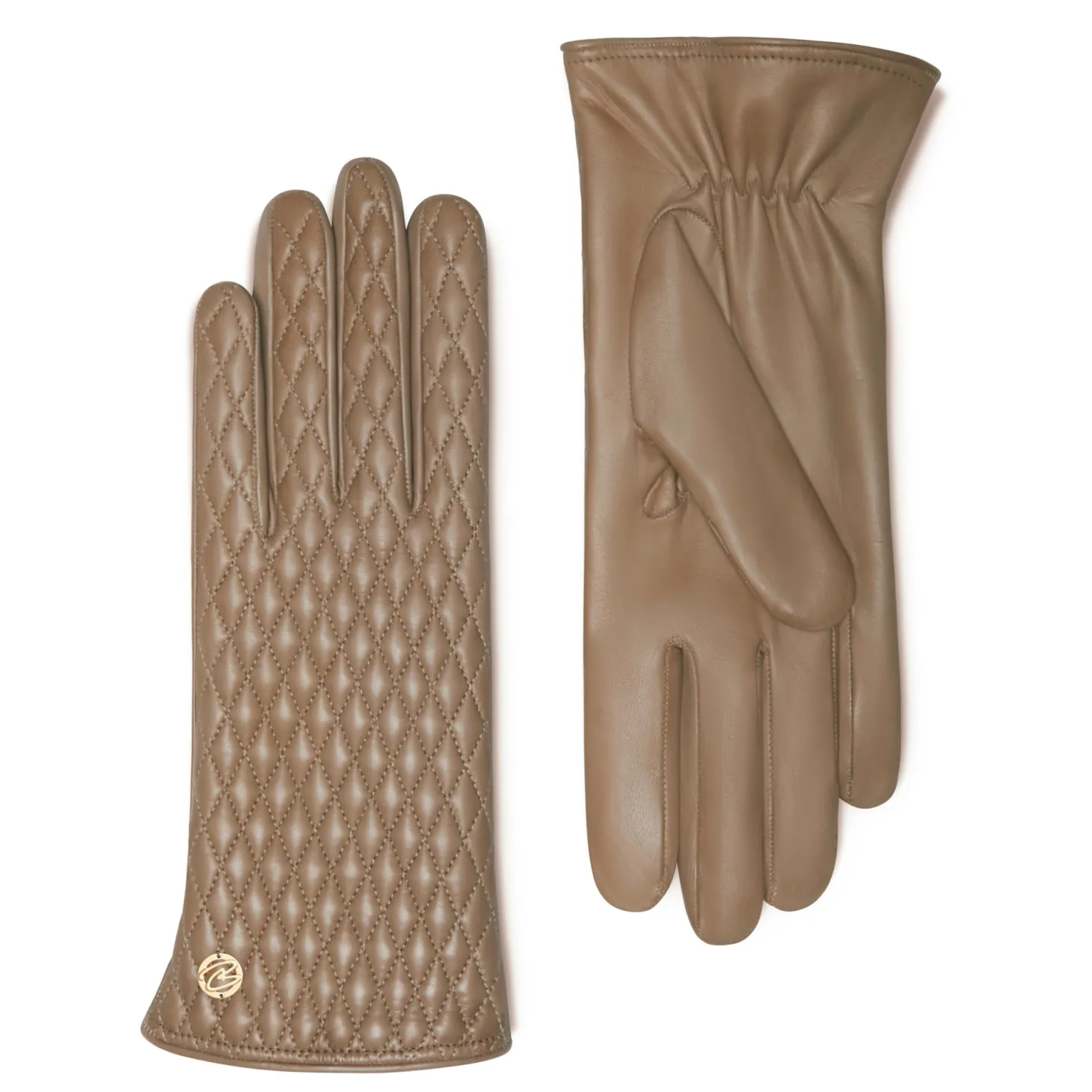 Isabel Bernard Honoré Rosette taupe leren handschoenen van geitenleer Cheap