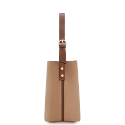 Isabel Bernard Honoré Adriane Midi beige leren schoudertas van kalfsleer Cheap