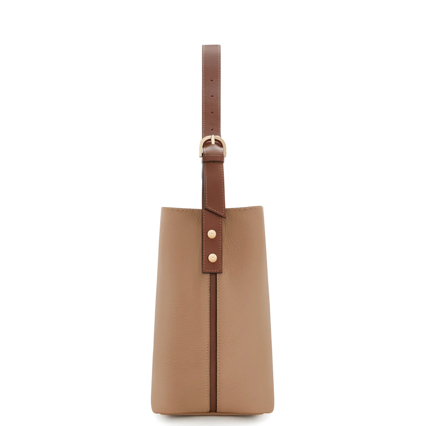 Isabel Bernard Honoré Adriane Midi beige leren schoudertas van kalfsleer Cheap