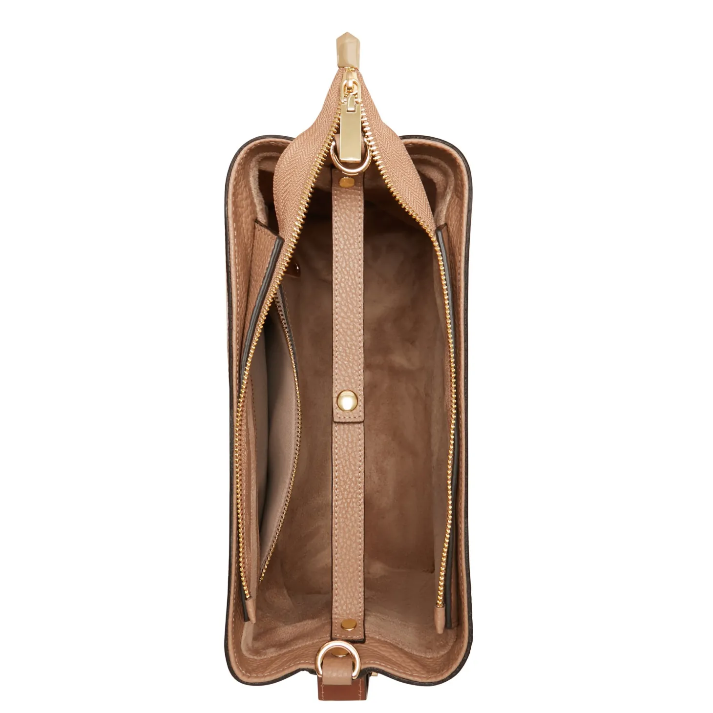 Isabel Bernard Honoré Adriane Midi beige leren schoudertas van kalfsleer Cheap