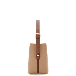 Isabel Bernard Honoré Adriane Mini beige leren handtas van kalfsleer Online