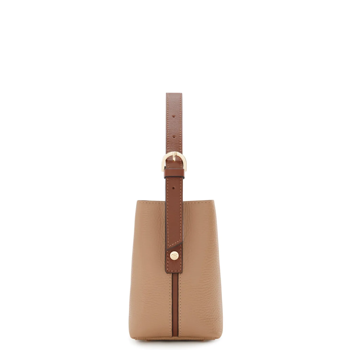 Isabel Bernard Honoré Adriane Mini beige leren handtas van kalfsleer Online