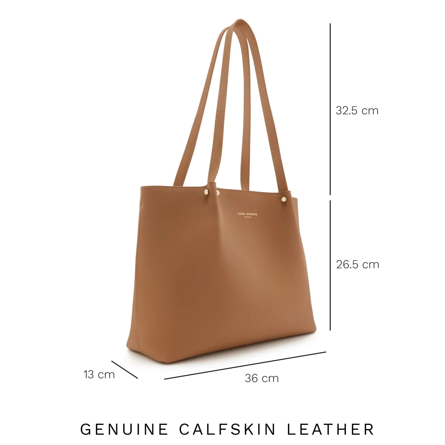 Isabel Bernard Honoré Nata camel leren shopper van kalfsleer Cheap