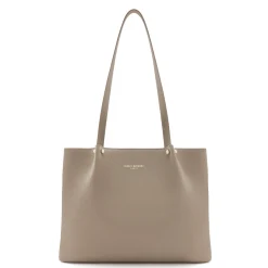 Isabel Bernard Honoré Nata taupe leren shopper van kalfsleer Clearance
