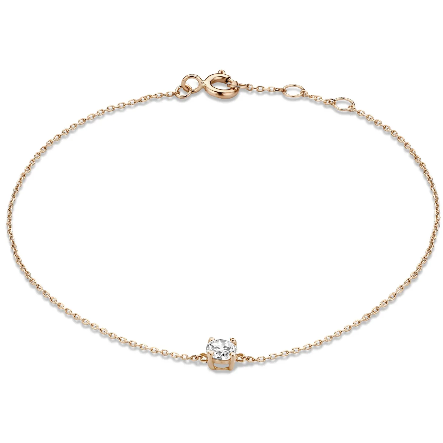 Isabel Bernard La Concorde Apolline 14 karaat rosé gouden armband met zirkonia steentje Cheap