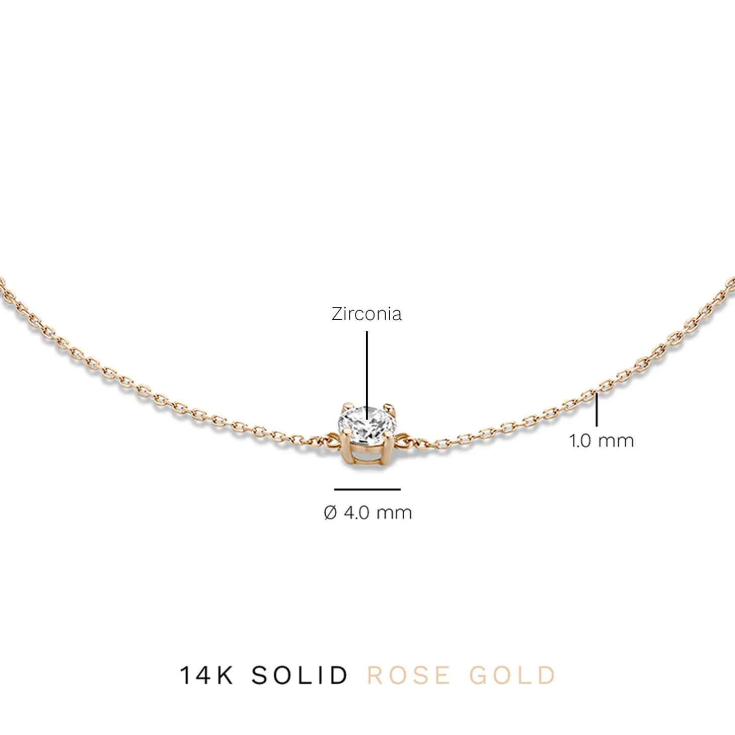 Isabel Bernard La Concorde Apolline 14 karaat rosé gouden armband met zirkonia steentje Cheap
