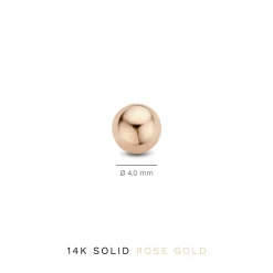 Isabel Bernard La Concorde Finou 14 karaat rosé gouden oorknoppen met bolletje Online