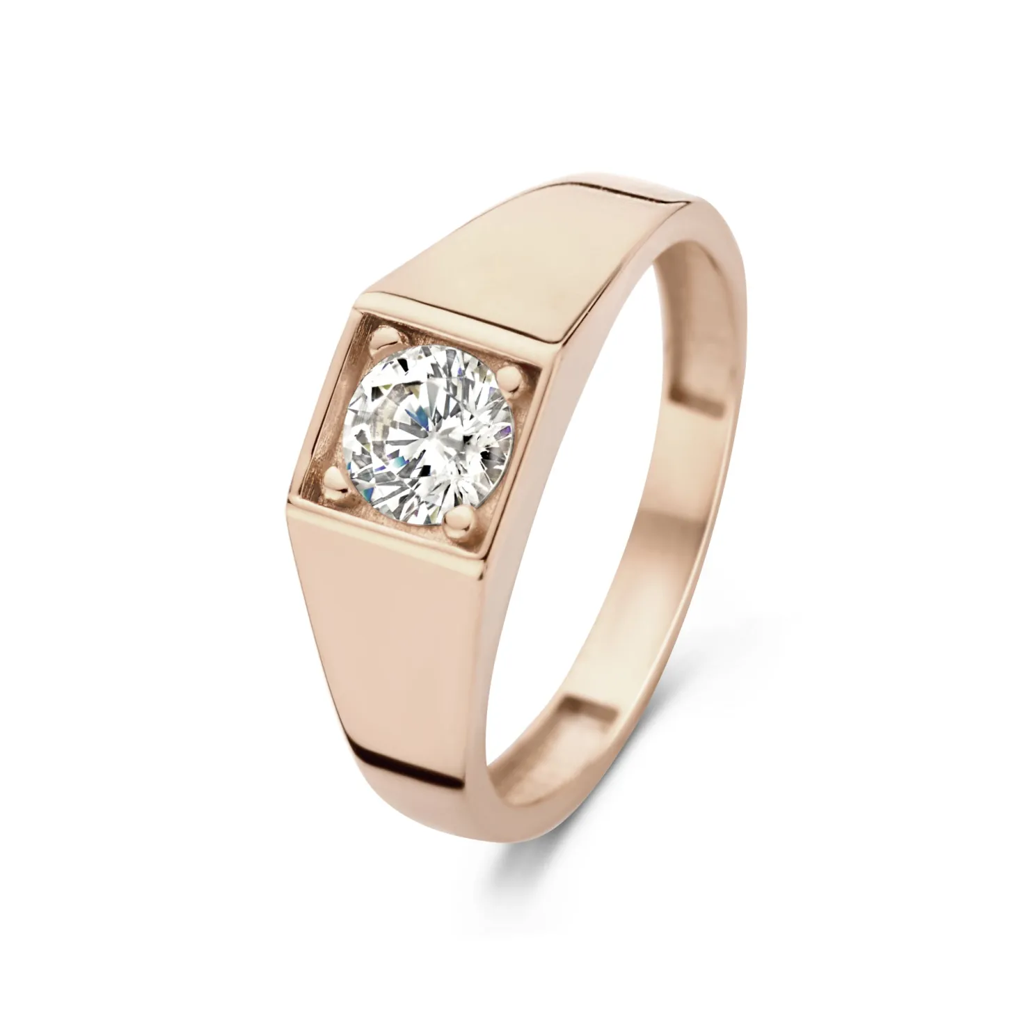 Isabel Bernard La Concorde Lauren 14 karaat roségouden ring met zirkonia steen Hot