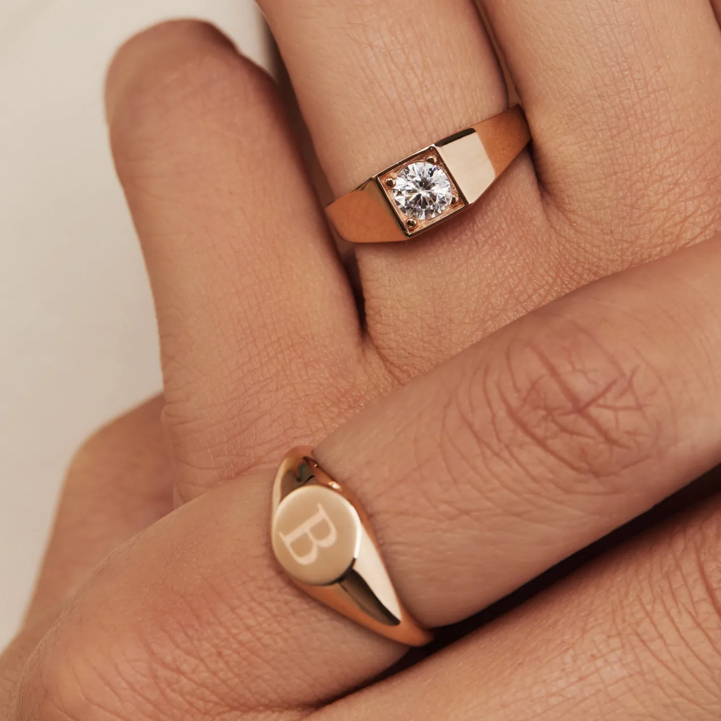 Isabel Bernard La Concorde Lauren 14 karaat roségouden ring met zirkonia steen Hot