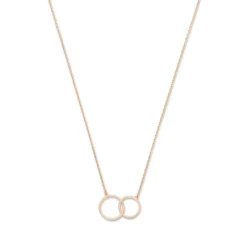 Isabel Bernard La Concorde Loulou 14 karaat rosé gouden collier met twee ringen New