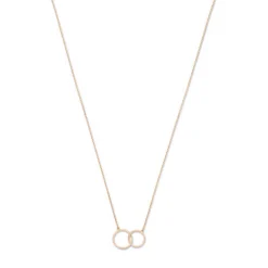 Isabel Bernard La Concorde Loulou 14 karaat rosé gouden collier met twee ringen New
