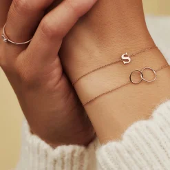 Isabel Bernard La Concorde Loulou 14 karaat rosé gouden armband met ringetjes Best Sale