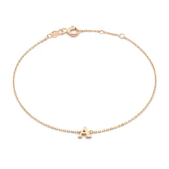 Isabel Bernard La Concorde Rachel 14 karaat rosé gouden initial armband met letter Sale