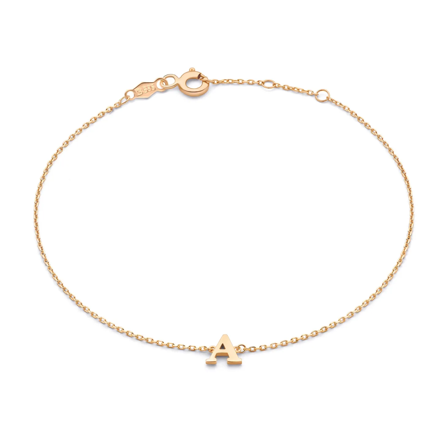 Isabel Bernard La Concorde Rachel 14 karaat rosé gouden initial armband met letter Sale