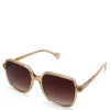 Isabel Bernard La Villette Rene transparant beige vierkante zonnebril met bruine gradient glazen Best Sale