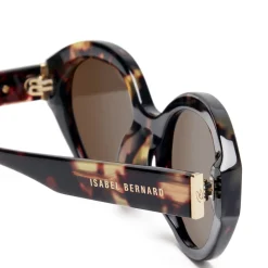Isabel Bernard La Villette Rosaire bruin tortoise ovale zonnebril met bruine glazen Hot