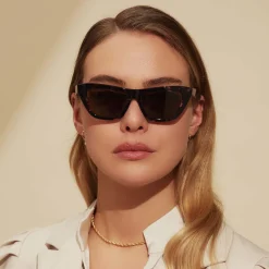 Isabel Bernard La Villette Roselin bruin tortoise cat eye zonnebril met bruine glazen Outlet