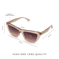 Isabel Bernard La Villette Roselin transparant beige cat eye zonnebril met bruine gradient glazen Best Sale