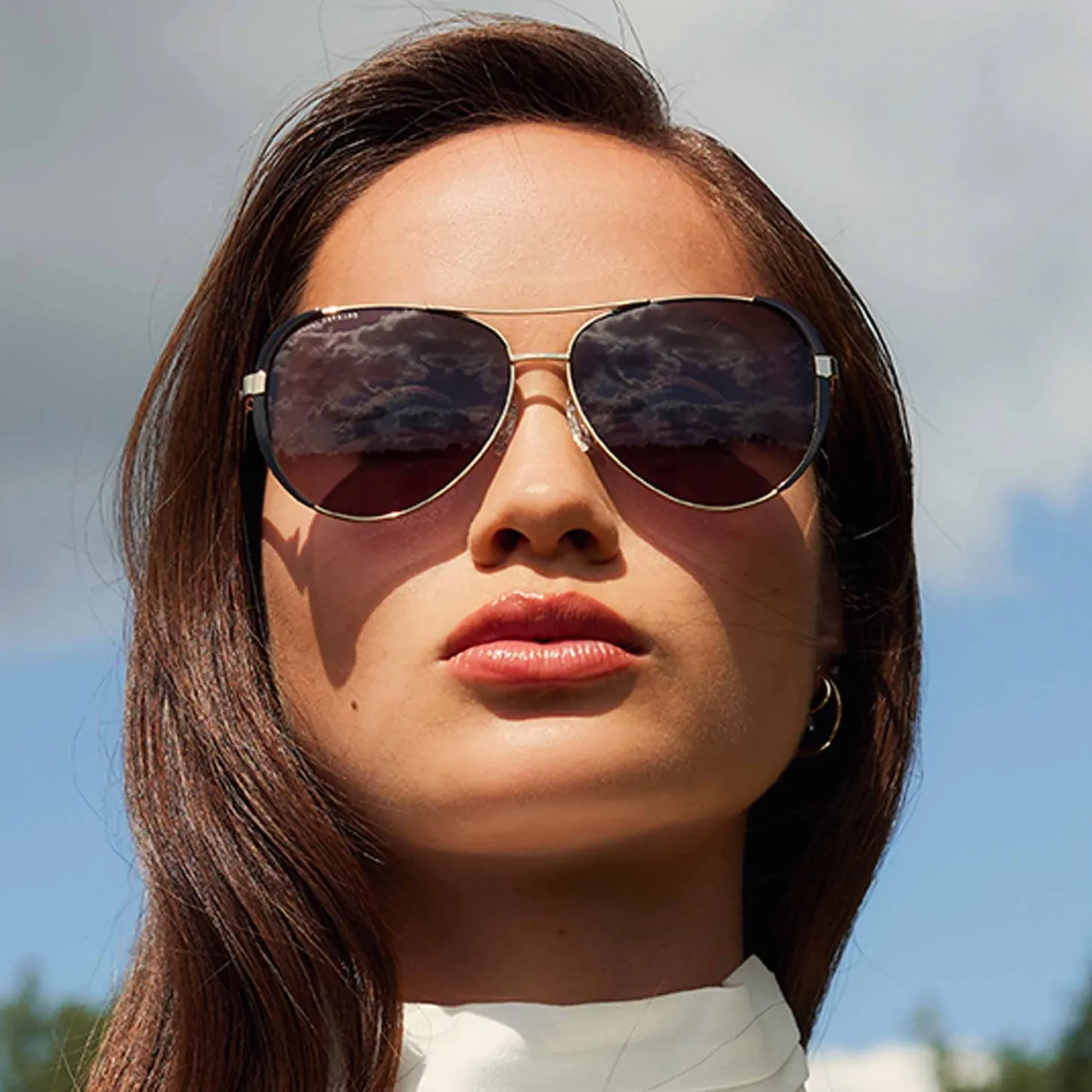 Isabel Bernard La Villette Roxanne goudkleurige aviator zonnebril met zwarte glazen Outlet