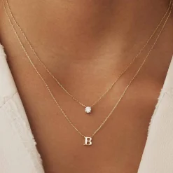 Isabel Bernard Le Marais Chloé 14 karaat gouden initial ketting met letter Discount