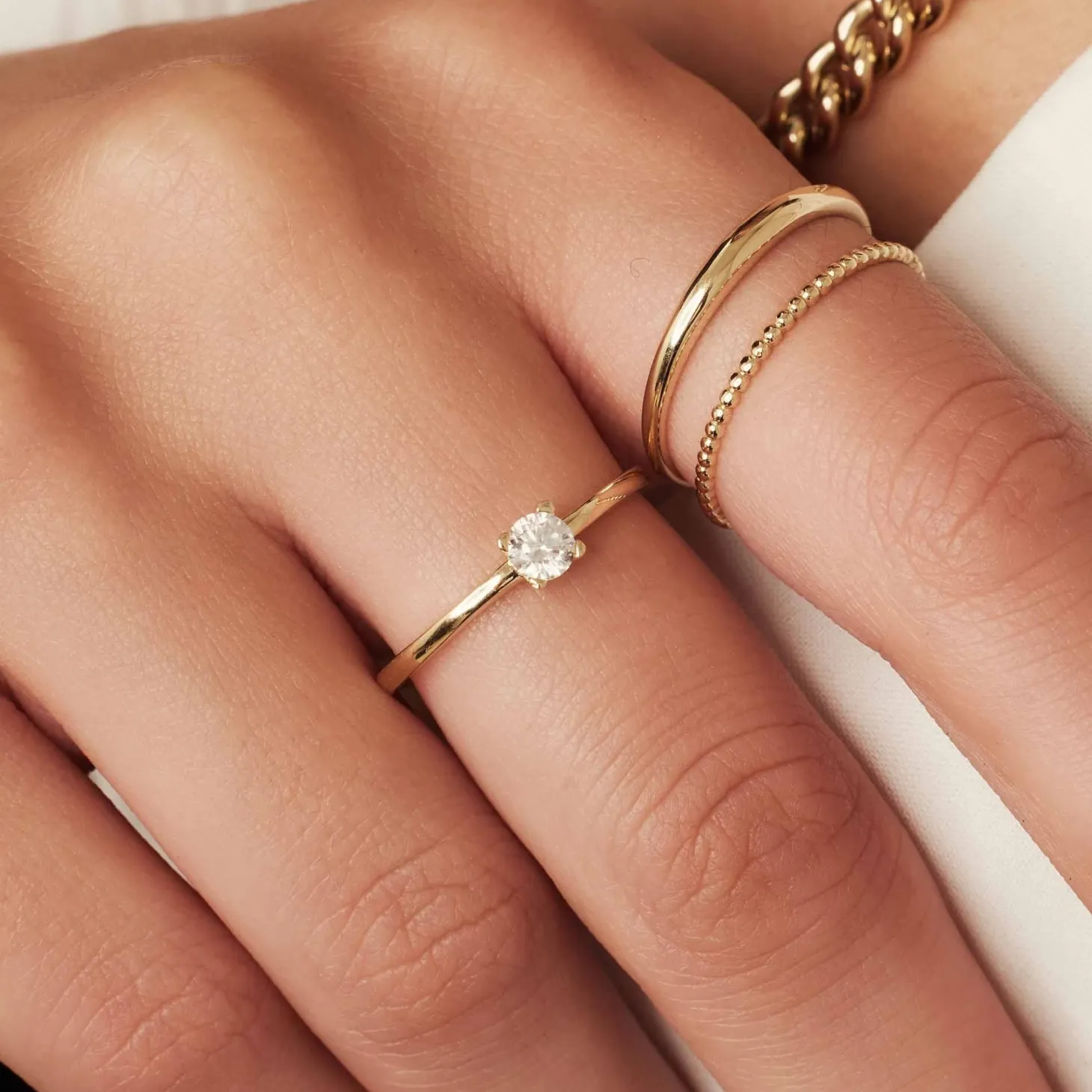 Isabel Bernard Le Marais Isidora 14 karaat gouden ring met zirkonia Best Sale