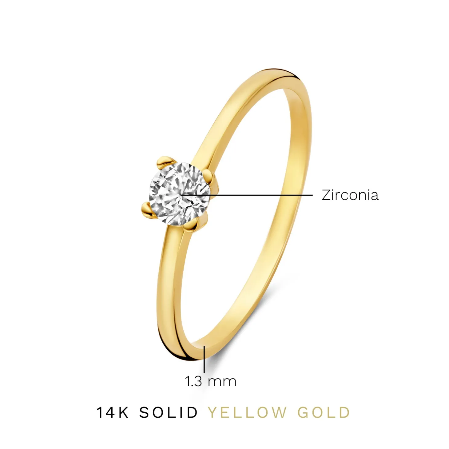 Isabel Bernard Le Marais Isidora 14 karaat gouden ring met zirkonia Best Sale