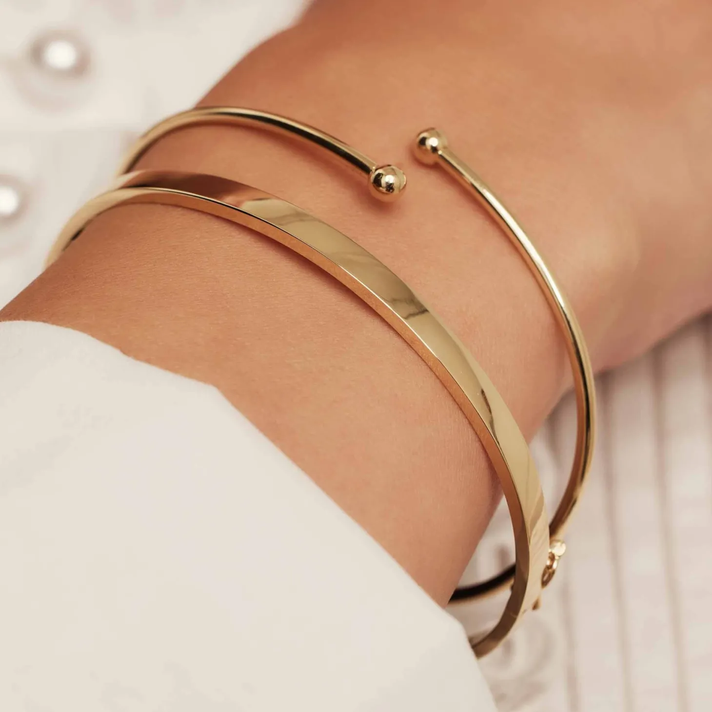 Isabel Bernard Monceau Mirell 14 karaat gouden bangle Best Sale
