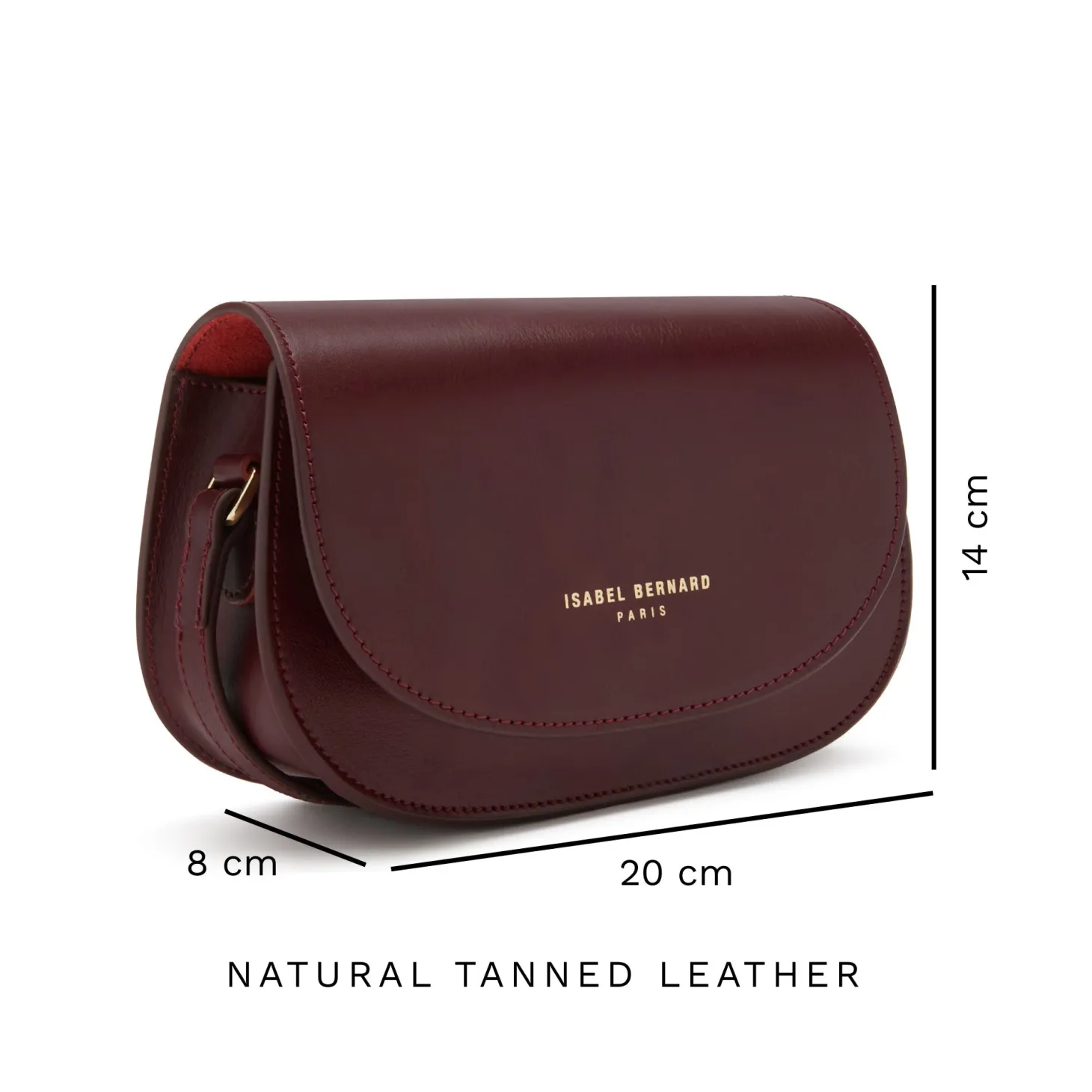 Isabel Bernard Montmartre Manon bordeaux rode leren crossbody tas van natuurleer Fashion