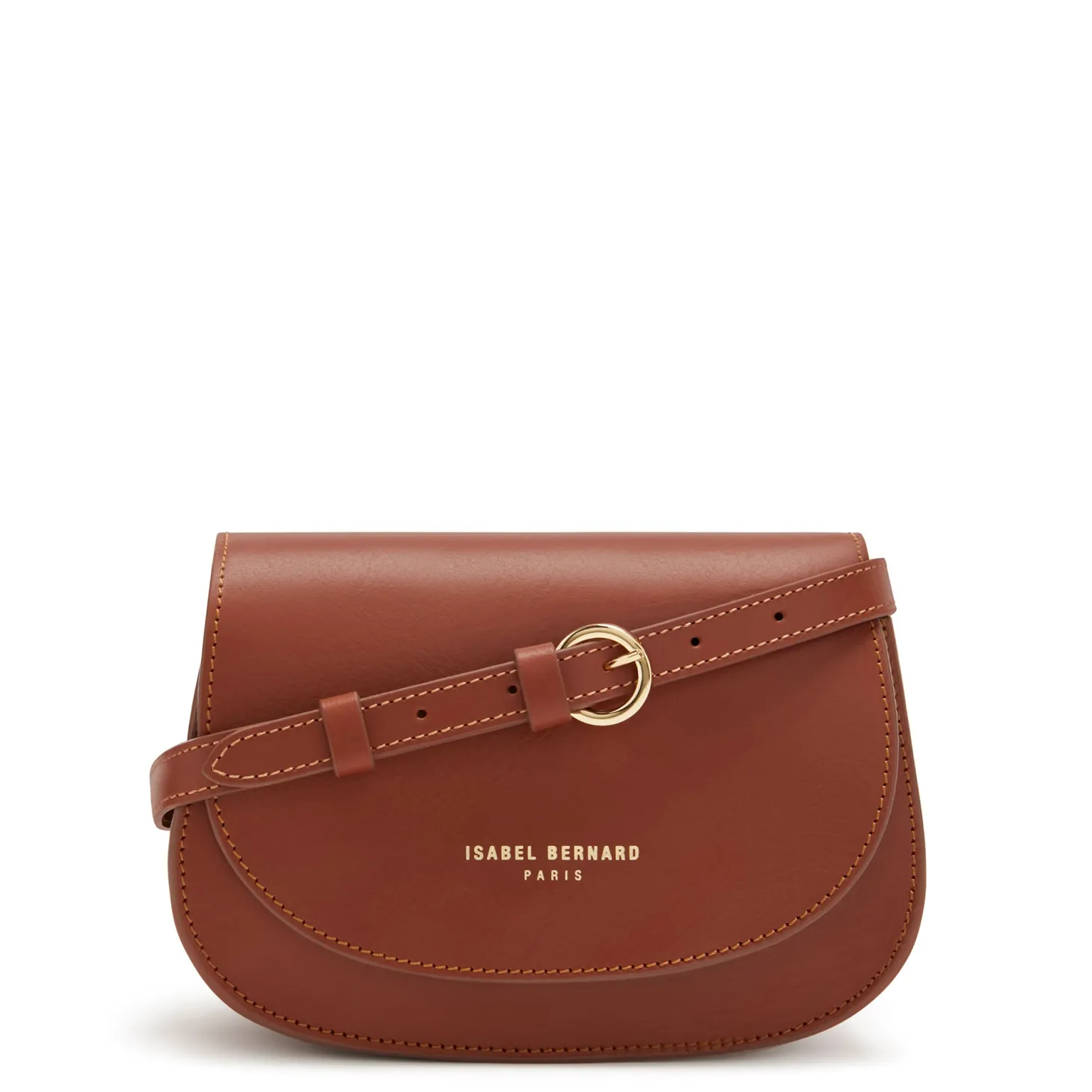 Isabel Bernard Montmartre Manon cognac leren crossbody tas van natuurleer Clearance