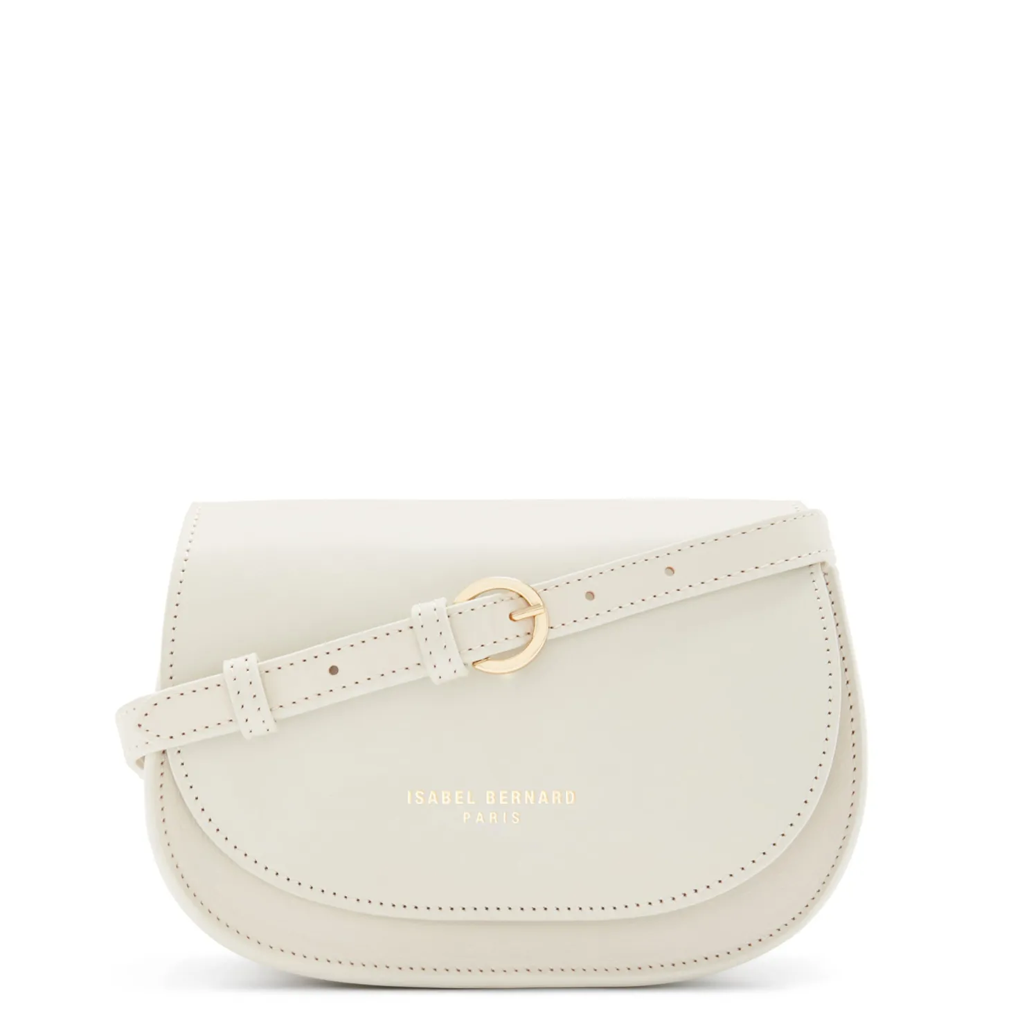 Isabel Bernard Montmartre Manon crème leren crossbody tas van natuurleer Online