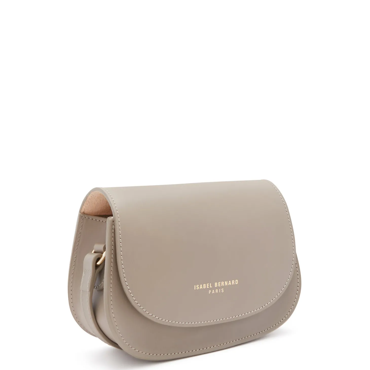 Isabel Bernard Montmartre Manon taupe leren crossbody tas van natuurleer Online