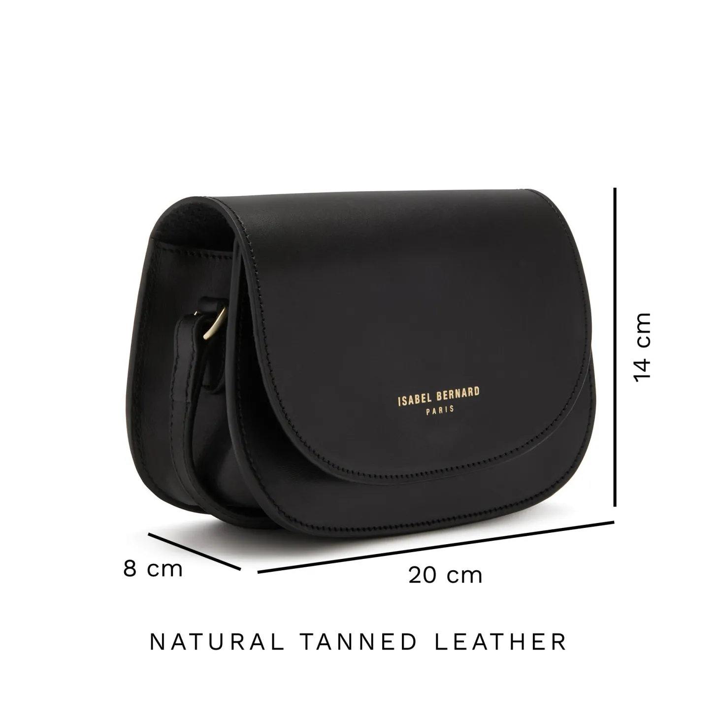 Isabel Bernard Montmartre Manon zwarte leren crossbody tas van natuurleer Store
