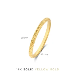 Isabel Bernard Rivoli Laura 14 karaat gouden ring met diamond cut Best Sale