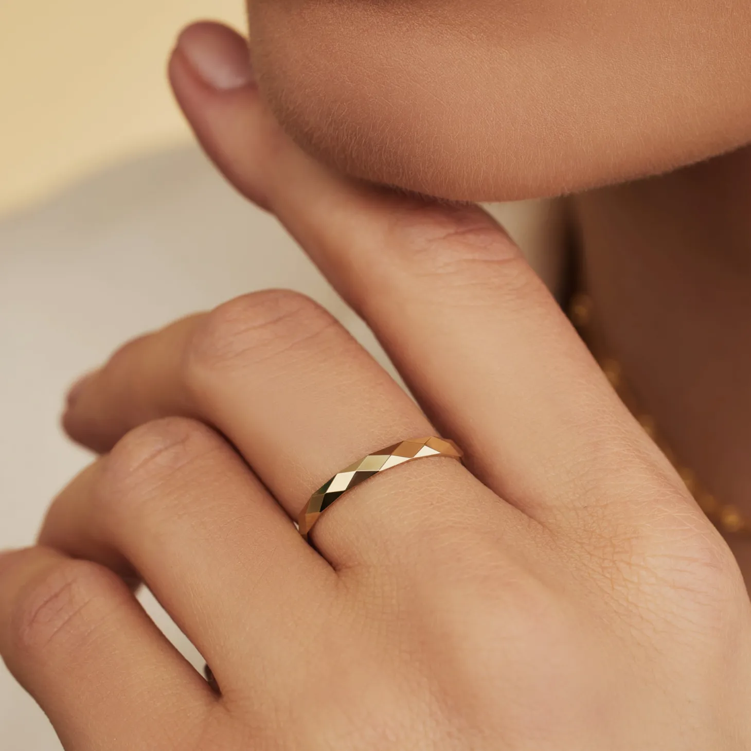 Isabel Bernard Rivoli Laura 14 karaat gouden ring met diamond cut Flash Sale