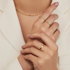 Isabel Bernard Rivoli Laura 14 karaat gouden ring met diamond cut Flash Sale