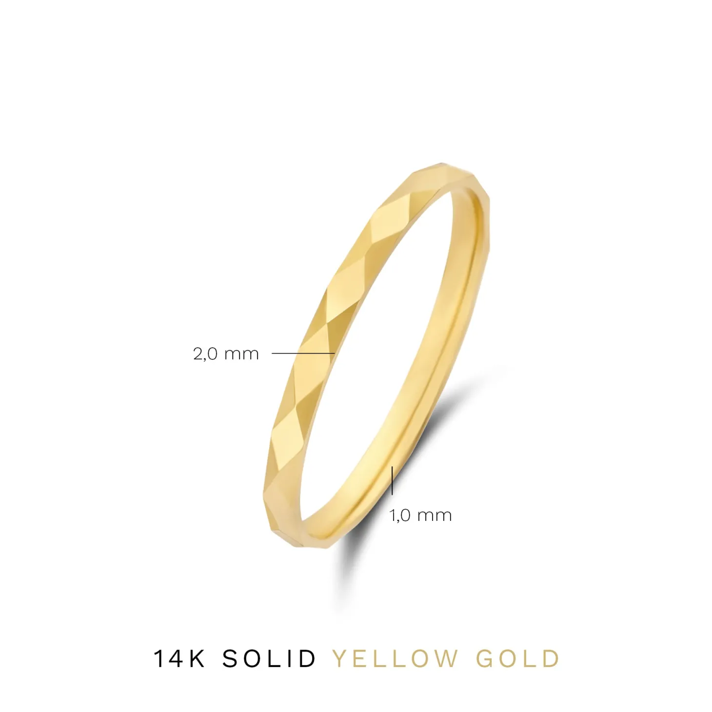 Isabel Bernard Rivoli Laura 14 karaat gouden ring met diamond cut Flash Sale
