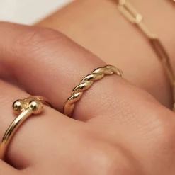 Isabel Bernard Rivoli Laurance 14 karaat gouden ring Cheap