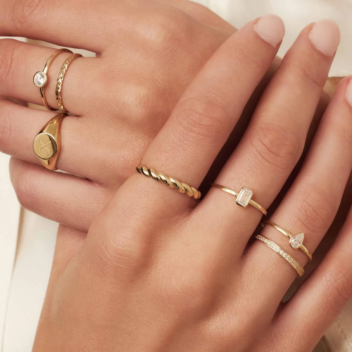 Isabel Bernard Rivoli Laurance 14 karaat gouden ring Cheap