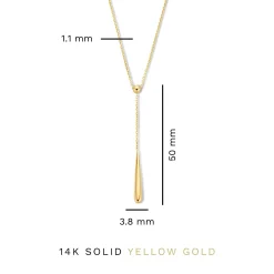 Isabel Bernard Rivoli Maryn 14 karaat gouden collier met staafje Clearance