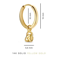 Isabel Bernard Rivoli Méline 14 karaat gouden creolen met knoopje Flash Sale