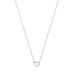 Isabel Bernard Saint Germain Amore 14 karaat witgouden collier met hartje Cheap