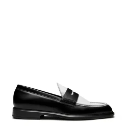 Isabel Bernard Vendôme Blandine zwart-wit leren loafers van kalfsleer Discount
